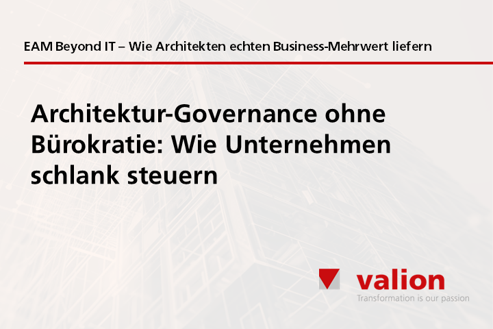 Architektur-Governance ohne Bürokratie: Wie Unternehmen schlank steuern